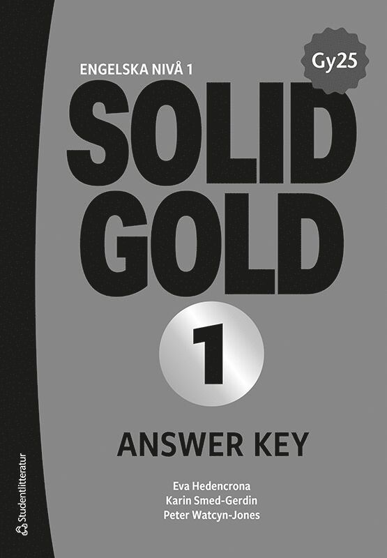 Solid Gold 1 Answer Key 1