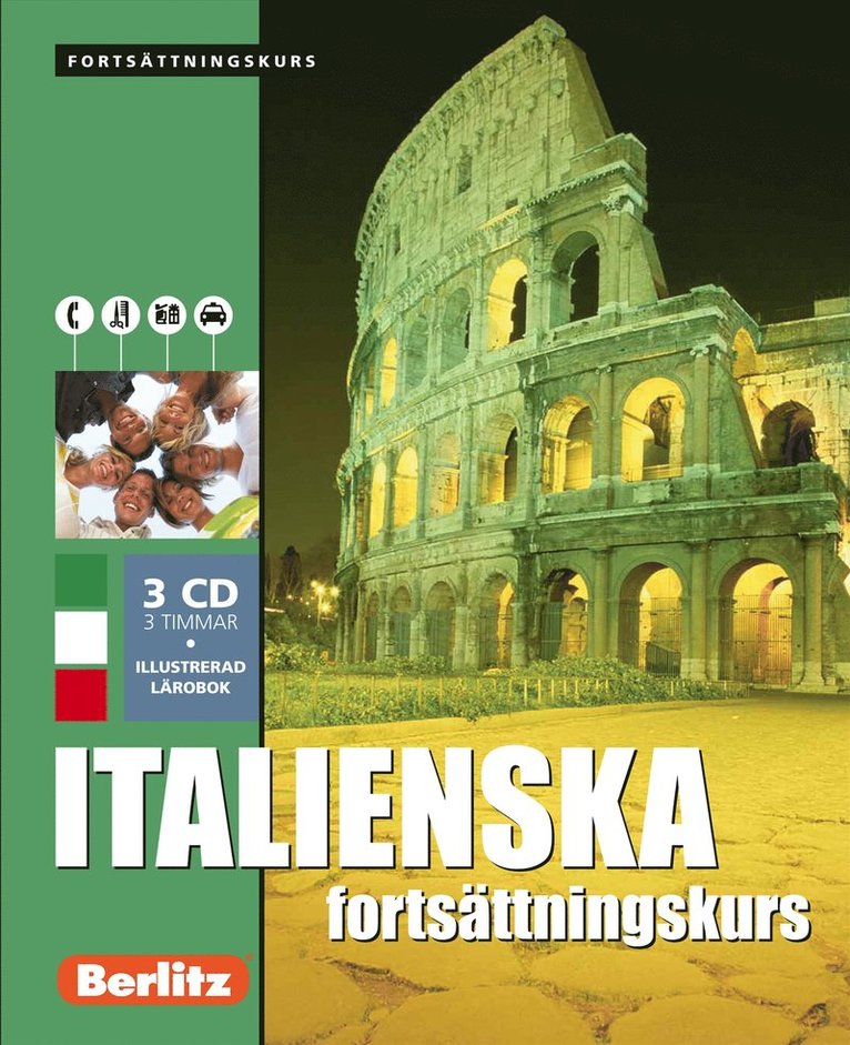 Italienska fortsättningskurs, språkkurs : Språkkurs med 3 CD