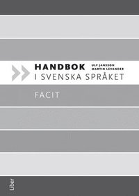 bokomslag Handbok i svenska språket Facit