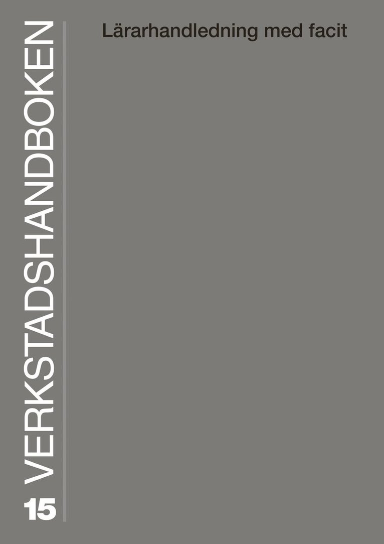Verkstadshandboken lärarhandledning 1