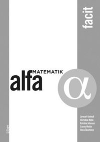 bokomslag Matematik Alfa Facit