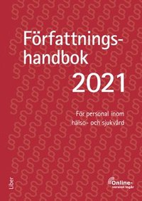 bokomslag Författningshandbok 2021, bok med onlinetjänst