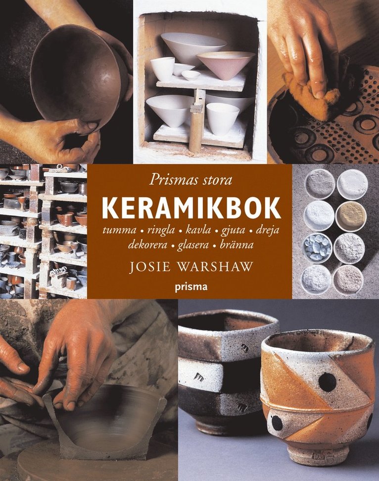 Prismas stora keramikbok : tumma, ringla, kavla, gjuta, dreja, dekorera, glasera, bränna