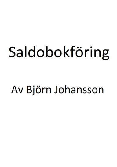 Saldobokföring, Häftad