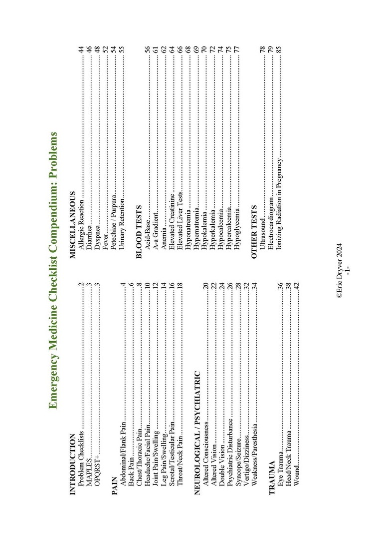 Eric Dryver - Emergency Medicine Checklist Compendium, Häftad