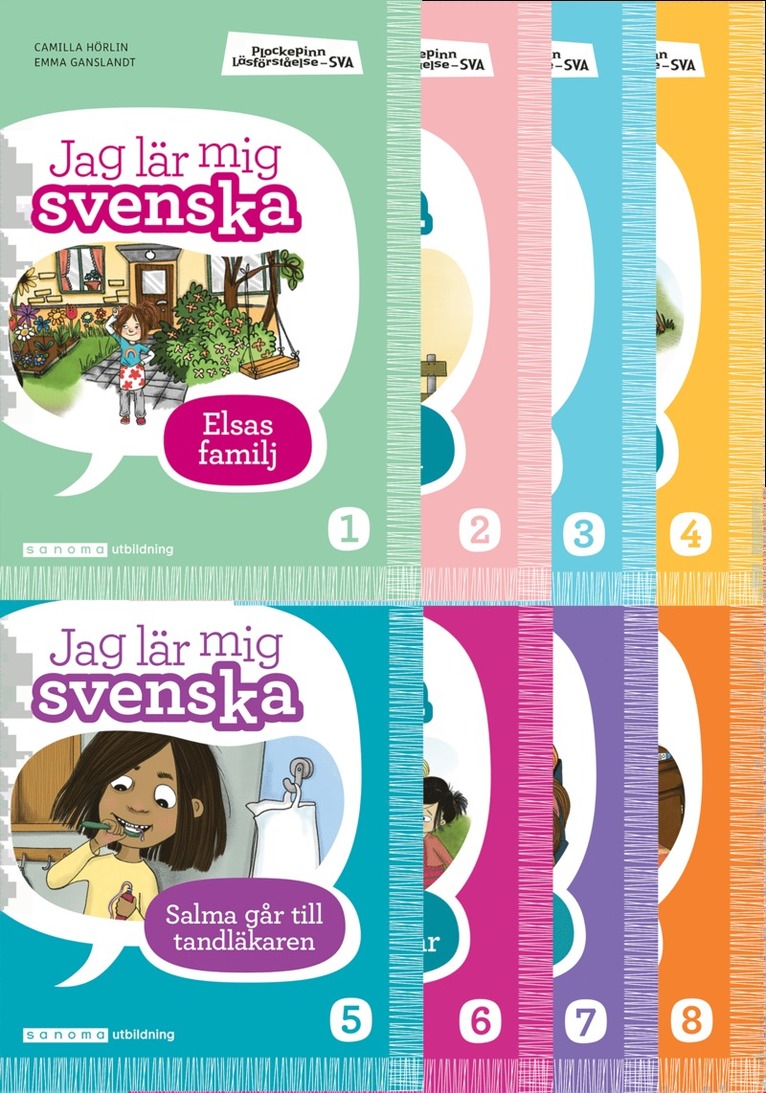 Plockepinn - Jag lär mig svenska (paket) 8 titlar 1