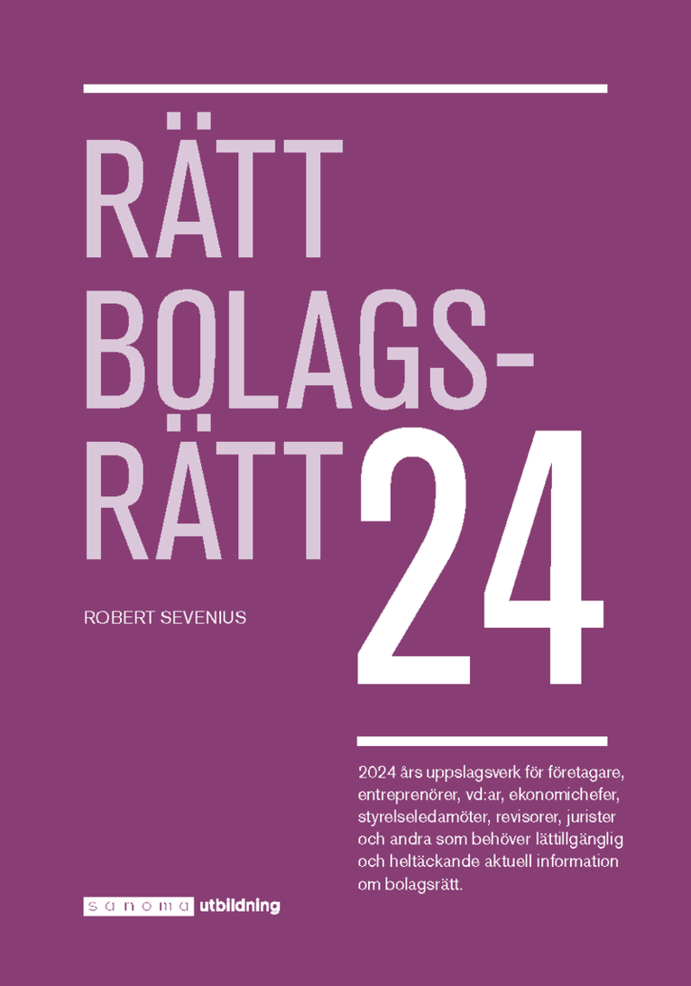 Rätt Bolagsrätt 2024 1