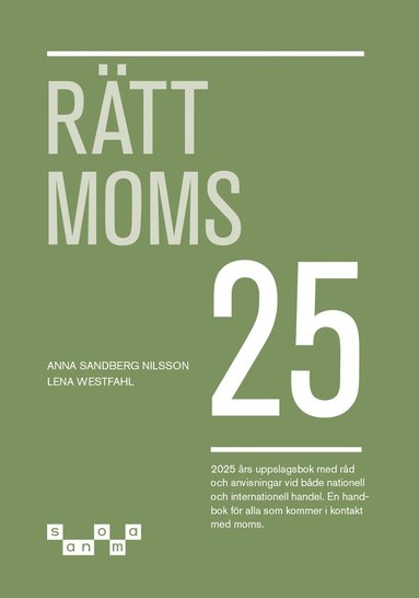 bokomslag Rätt Moms 2025