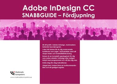 bokomslag Adobe InDesign CC  snabbguide - fördjupning
