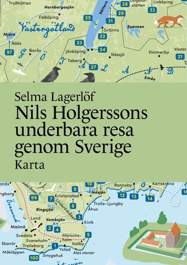 Selma Lagerlöf - Nils Holgerssons underbara resa genom Sverige Karta, Övrigt
