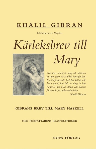 Khalil Gibran - Kärleksbrev till Mary : Gibrans brev till Mary Haskell, Häftad