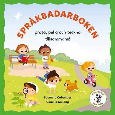 bokomslag Språkbadarboken : prata, peka och teckna tillsammans!