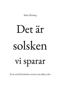 bokomslag Det är solsken vi sparar: Ett år och 86 berättelser om hur man älskar cider