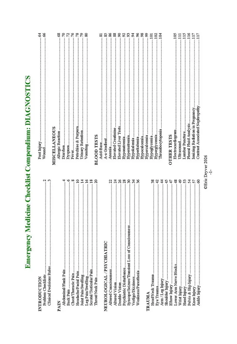 Emergency medicine checklist compendium : diagnostics & resuscitation, Häftad. Tillgänglighet: Lägg i varukorg