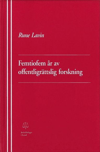 bokomslag Femtiofem år av offentligrättslig forskning