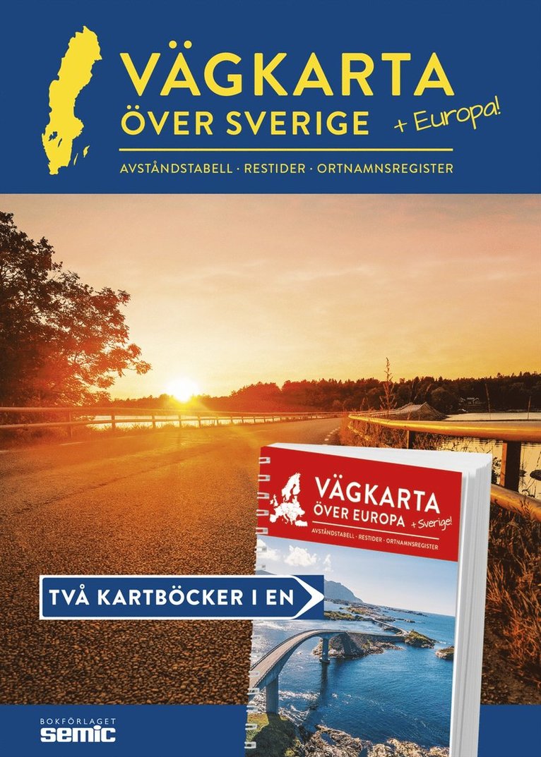 Vägkarta över Sverige och Europa, Häftad