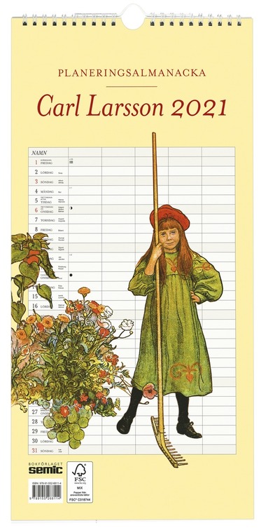 bokomslag Carl Larsson planeringsalmanacka 2021