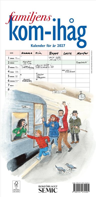 Väggkalender: Familjens kom-ihåg-kalender 2027, Övrigt