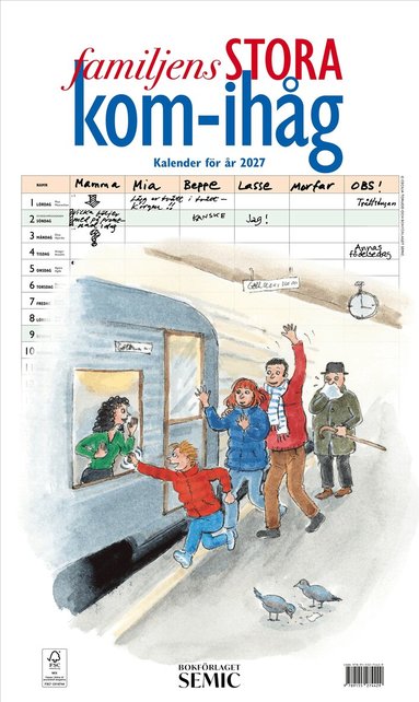 Väggkalender: Familjens STORA kom-ihåg kalender 2027, Övrigt