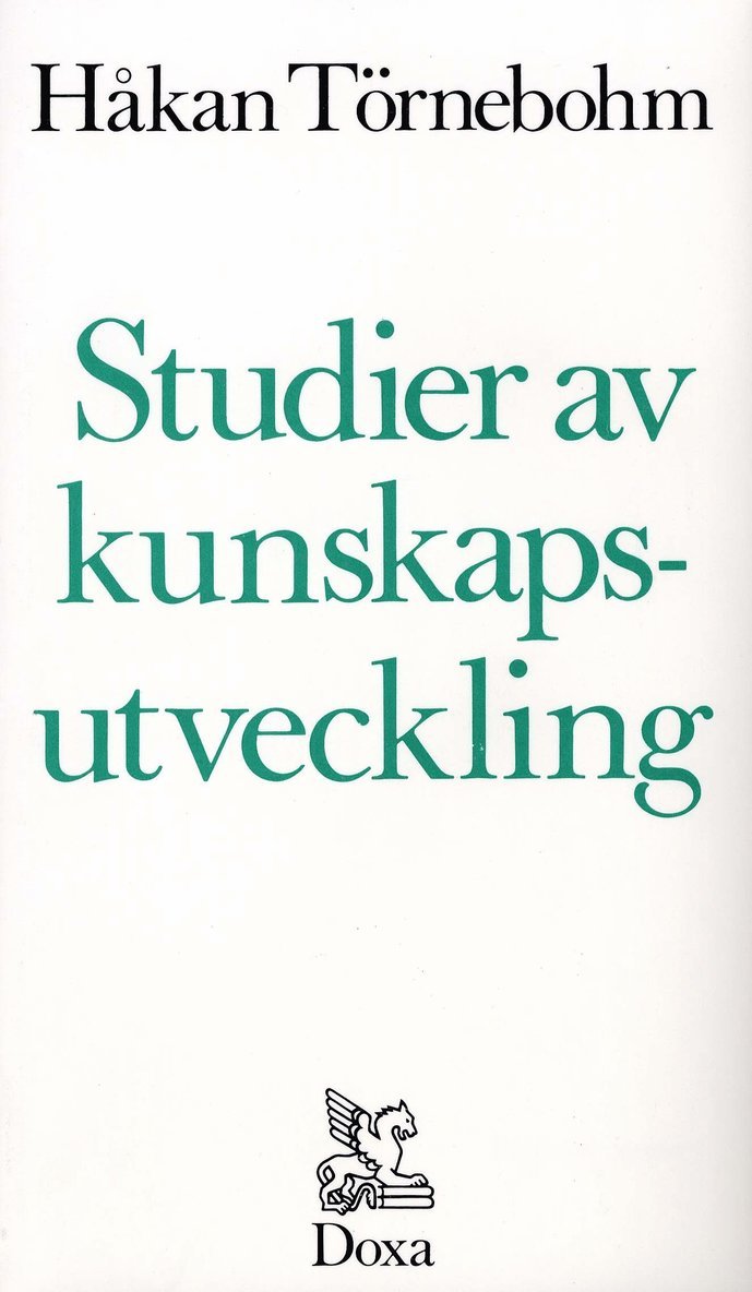 Håkan Törnebohm - Studier av kunskapsutveckling, Häftad