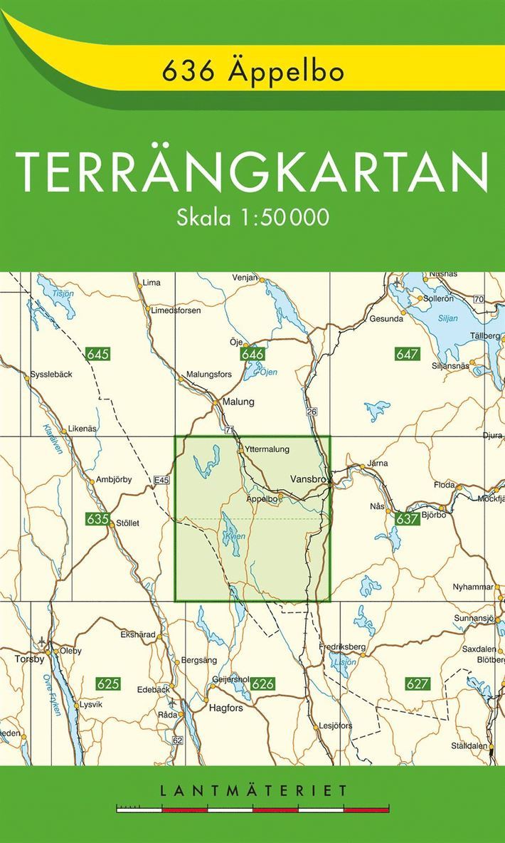 636 Äppelbo Terrängkartan : 1:50000