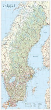 bokomslag Sverige Väggkarta 1:1milj Miljö Tub