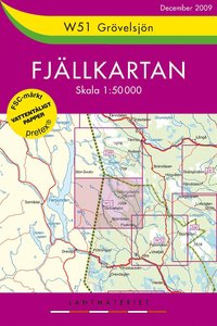 bokomslag W51 Grövelsjön Fjällkartan - 1:50000