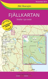 bokomslag Z62 Åkersjön Fjällkartan : 1:50000