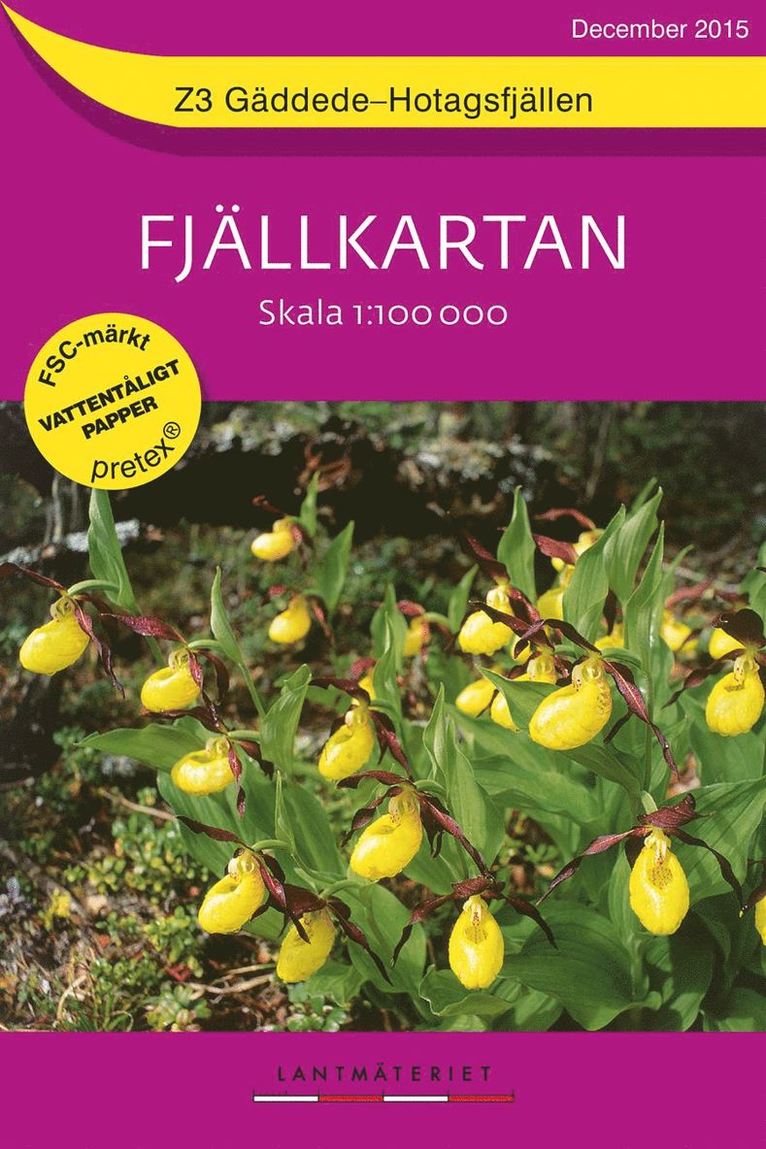 Z3 Gäddede-Hotagsfjällen Fjällkartan : 1:100000, Övrigt