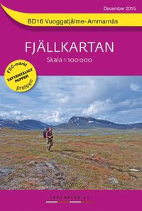 bokomslag BD16 Vuoggatjålme-Ammarnäs Fjällkartan : 1:100000