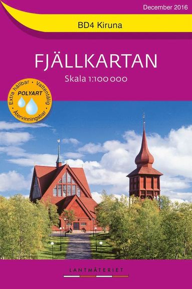 bokomslag BD4 Kiruna Fjällkartan : Skala 1:100000