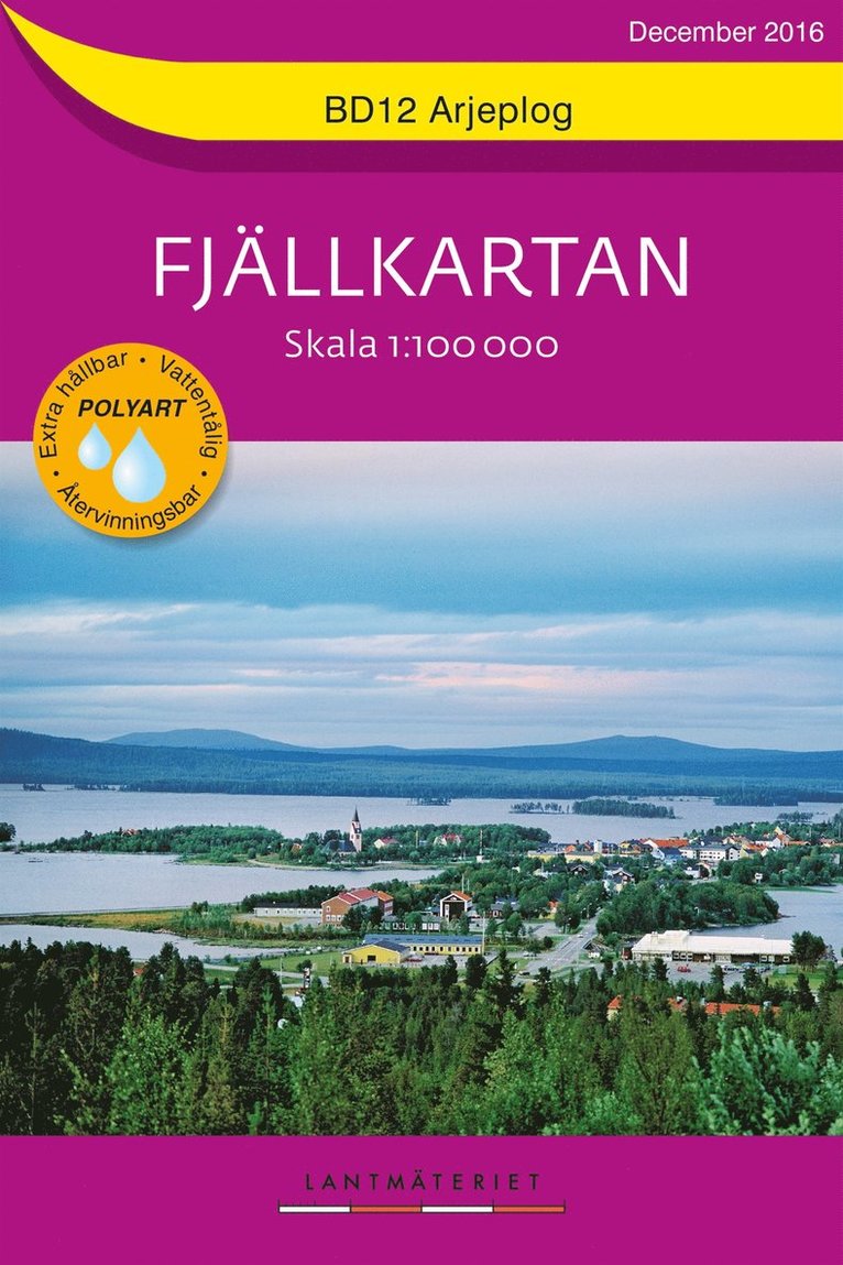 BD12 Arjeplog Fjällkartan : Skala 1:100000, Övrigt