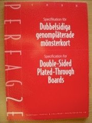 Perfag 2E, Specifikation för genompläterade mönsterkort = Specification for double-sided plated-through boards