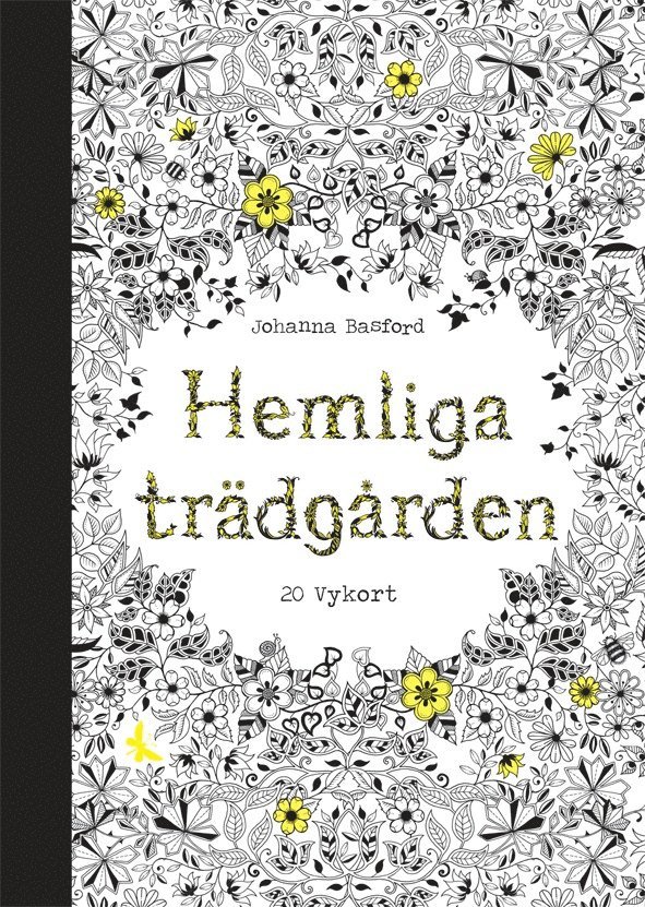 Johanna Basford - Hemliga Trädgården - 20 vykort att färglägga, Häftad