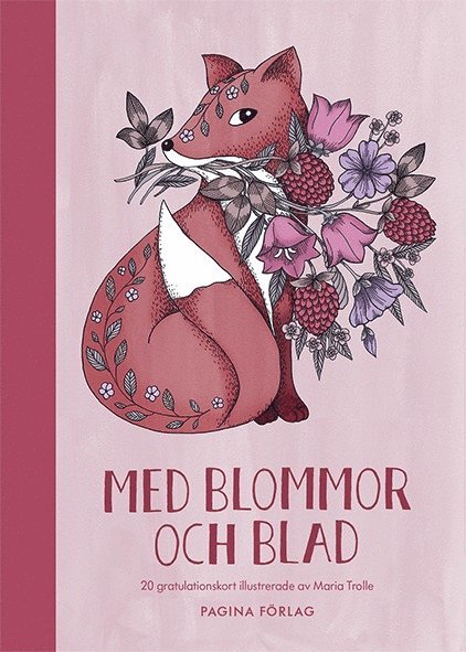 Med blommor och blad 20 gratulationskort