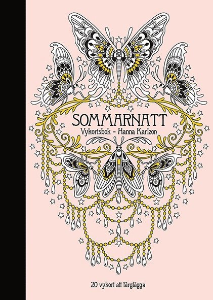 Sommarnatt : 20 vykort att färglägga, Häftad