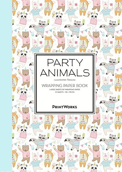 Party Animals - 12 presentpapper i bokform