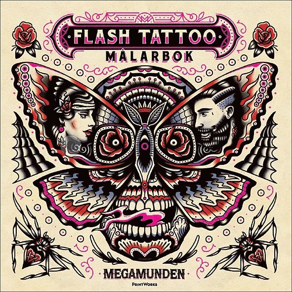 Megamunden - Flash Tattoo målarbok, Häftad