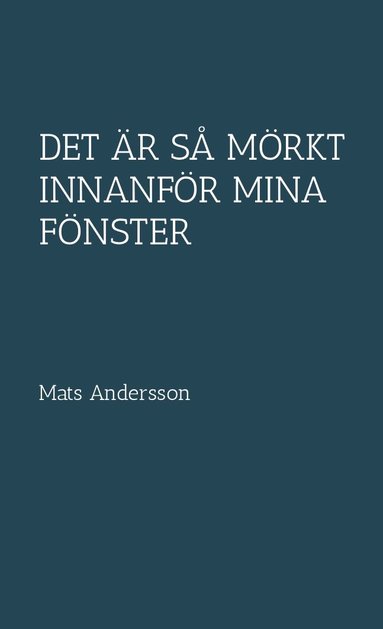 bokomslag Det är så mörkt innanför mina fönster