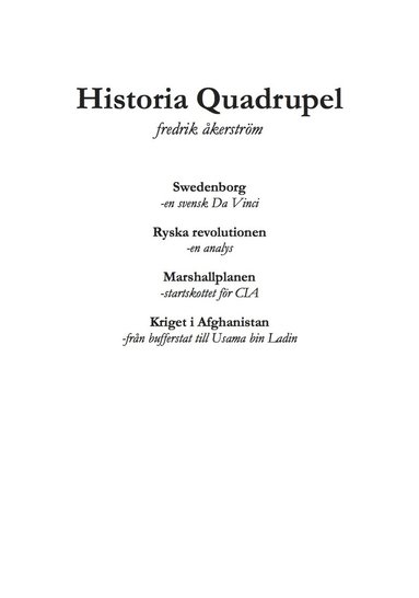 bokomslag Historia Quadrupel