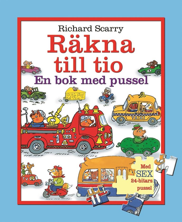 Richard Scarry - Räkna till tio : en bok med pussel, Inbunden