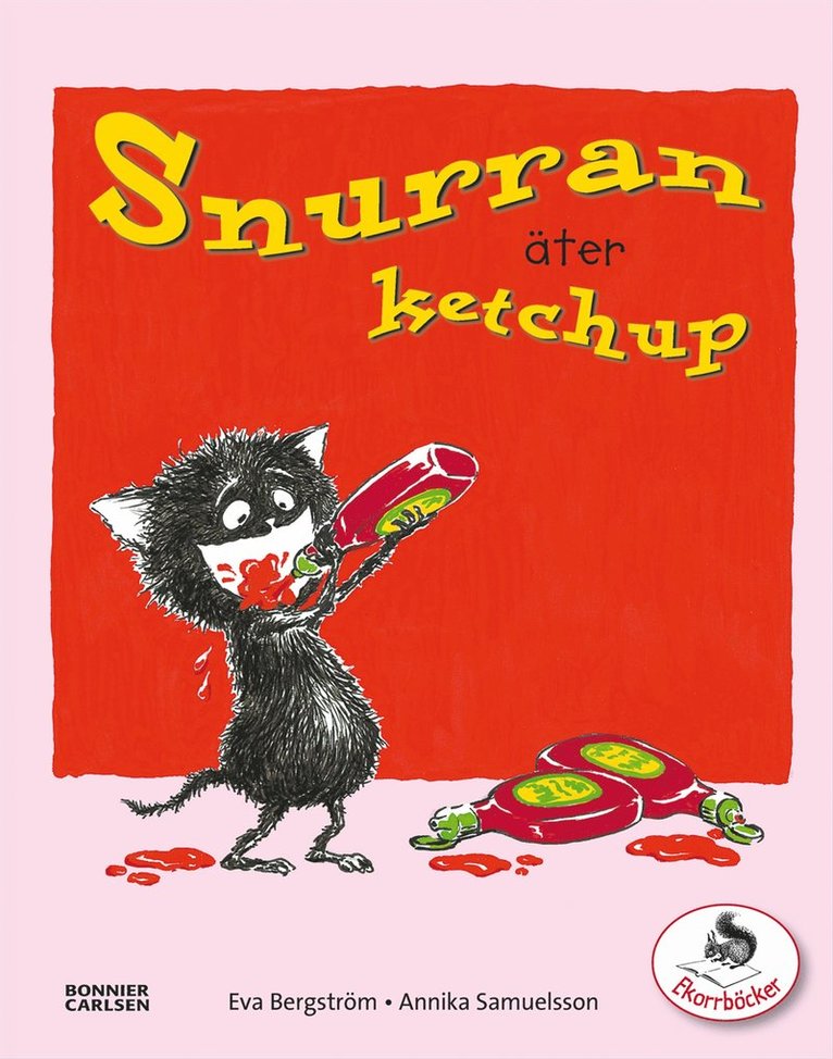 Snurran äter ketchup