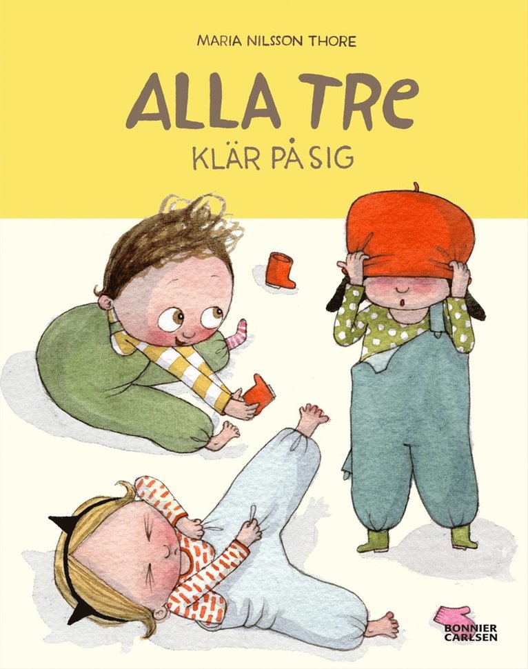 Alla tre klär på sig 1