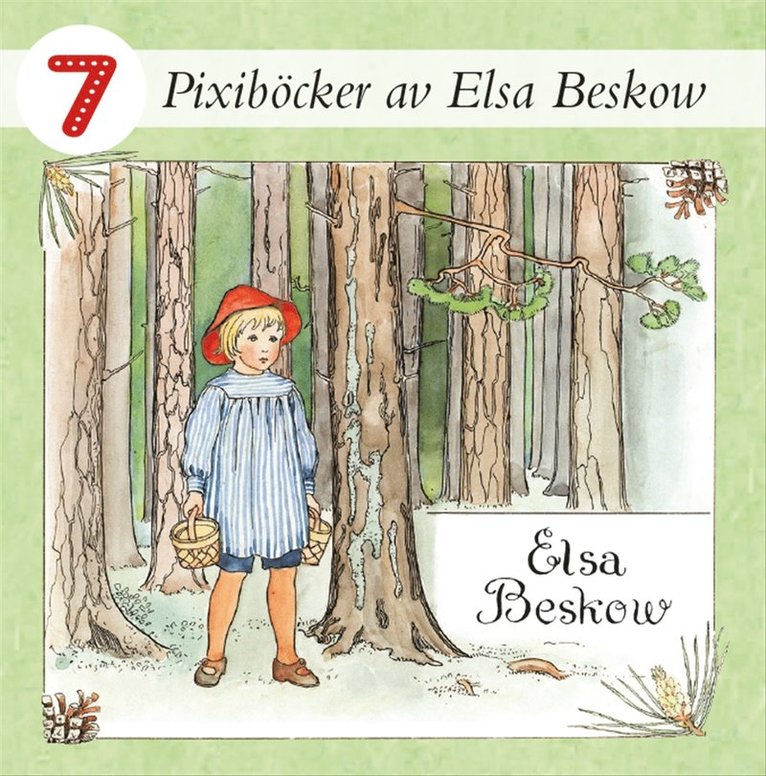 Elsa Beskow - 7 Pixiböcker av Elsa Beskow, Häftad
