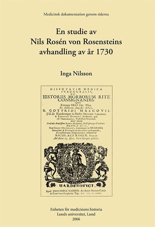 En studie av Nils Rosén von Rosensteins avhandling av år 1730 1