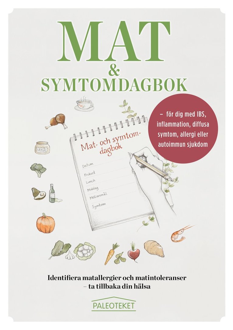 Mat och symtomdagbok : för dig med IBS, inflammation, diffusa symtom, allergi eller autoimmun sjukdom 1