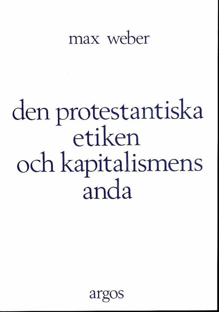 Den protestantiska etiken och kapitalismens anda 1