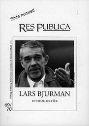 bokomslag Res Publica 69/70. Lars Bjurman, introduktör