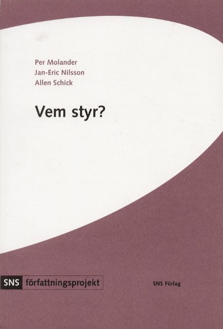 Vem styr? Relationen mellan Regeringskansliet och myndigheterna 1