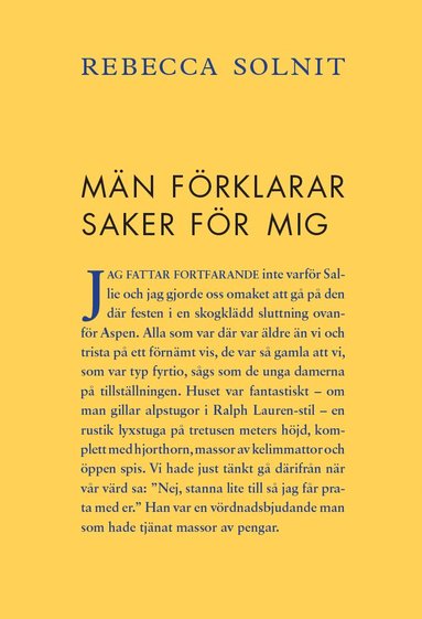 Rebecca Solnit - Män förklarar saker för mig, Pocket